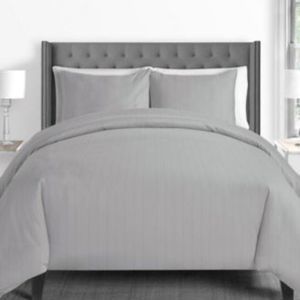 Sunham  625 Thread Count 3-P Silver-Tone King Duvet Cover